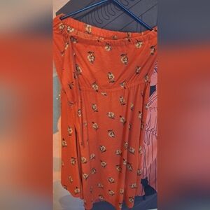 Vibrant Floral Strapless Dress